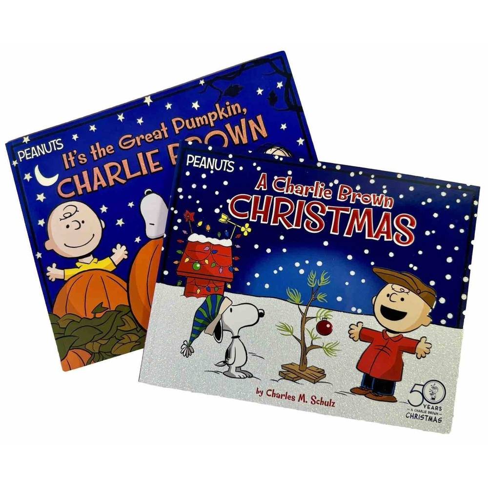 Lot Of 2 Charlie Brown Books- Christmas & It’s The Great Pumpkin -Snoopy/Peanuts